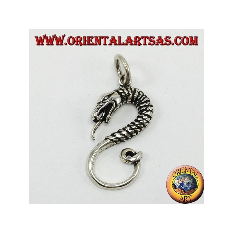 Pendentif Serpent Python Argent 925 - Symbole de Régénération
