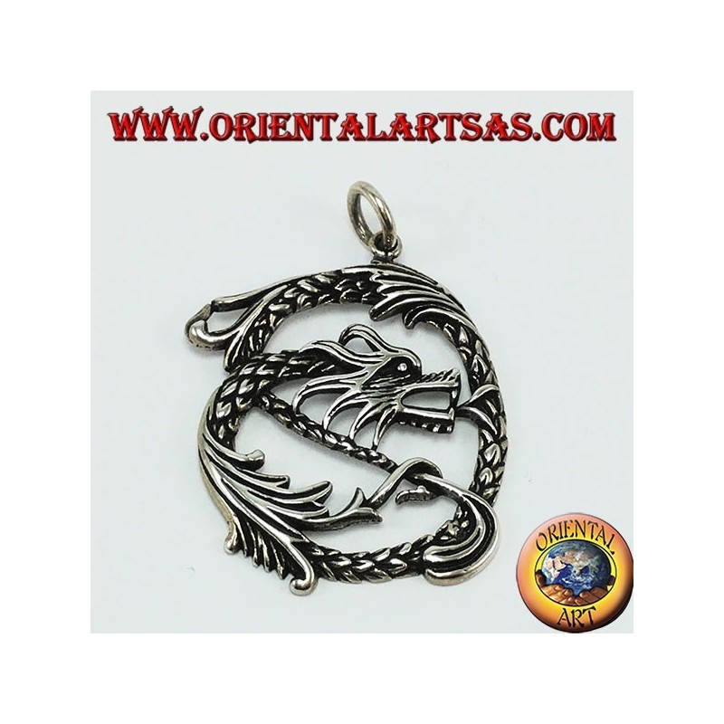 Infinity dragon pendentif en argent