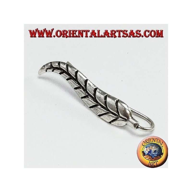 Boucle d'oreille en argent, couverture d'oreille de plume