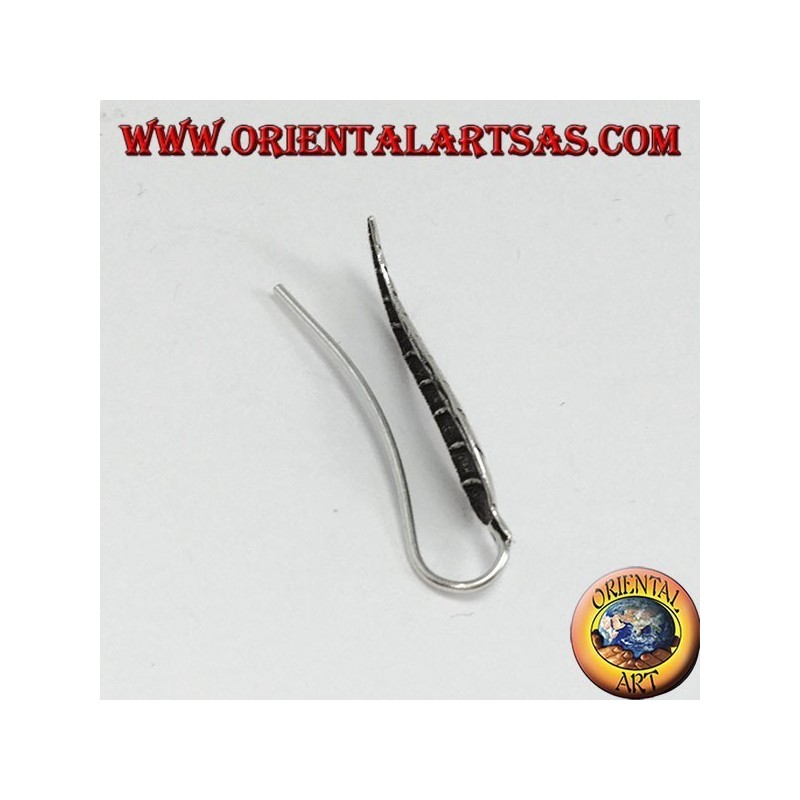 Silver earring Feather cover ear