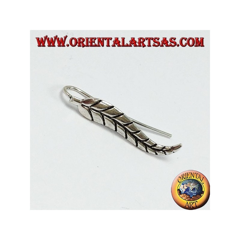 Boucle d'oreille en argent, couverture d'oreille de plume