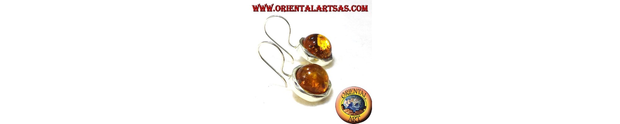 Orecchini in Argento con Ambra Baltica Naturale | Artigianali