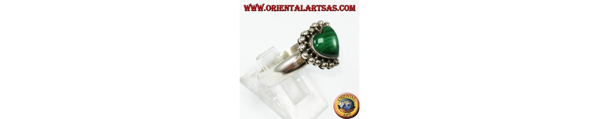 Anelli in argento con Malachite o Occhio di Tigre