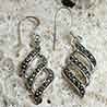 Boucles d'oreilles en marcasite