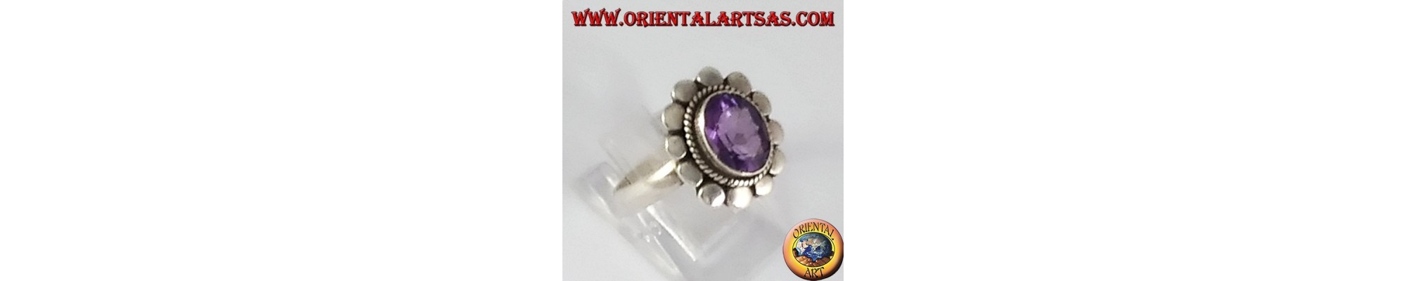 Solid sterling silver 925 rings with natural Amethysts – elegance & light