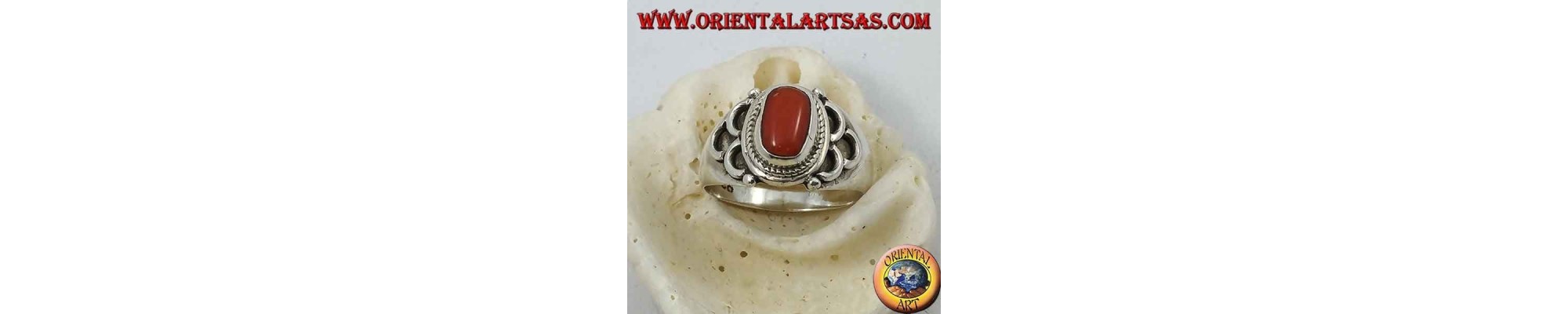 Bagues en argent 925 avec Corail naturel – élégance & tradition