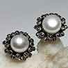 Earrings with Opal, Pearls