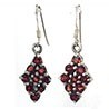 Pendientes de plata con granate