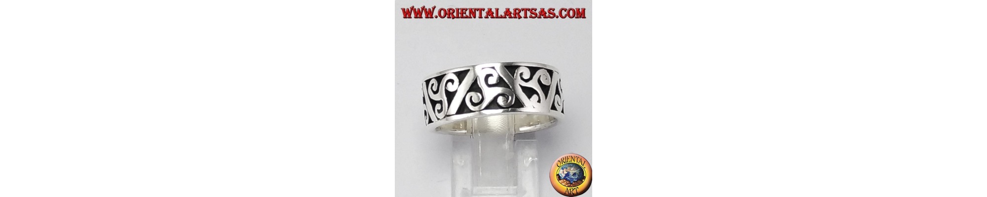 Anillos de plata 925 ‰ trabajados con una altura de más de 8 mm