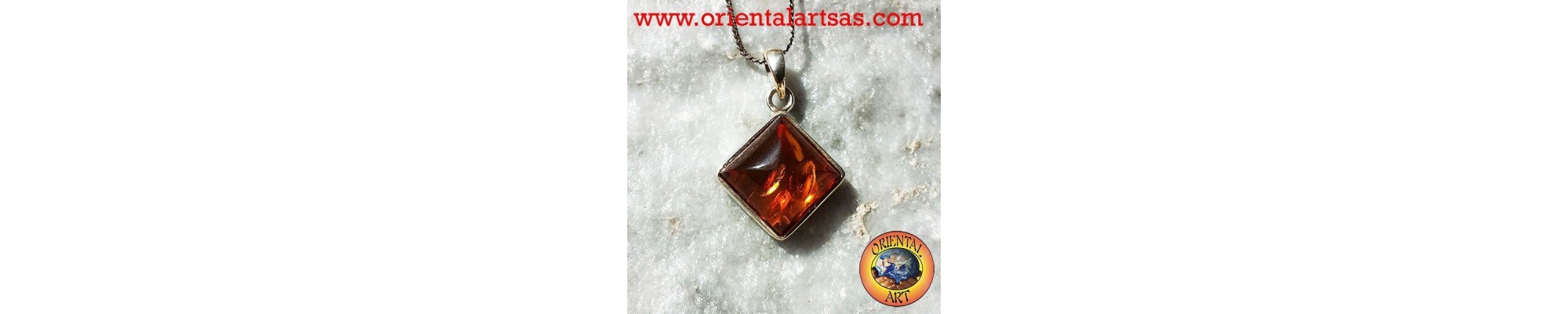 Silver & Natural Amber Pendants | Baltic Amber Jewelry
