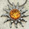Pendentifs en Argent et Ambre